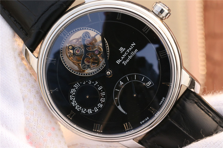 宝珀经典系列6900-3430-55B真陀飞轮男士升级版精仿手表