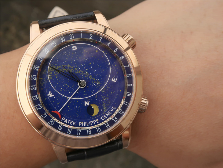 百达翡丽超级复杂功能计时系列6102款男士精仿手表