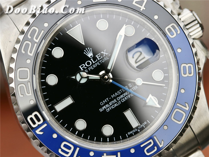 EW劳力士格林尼治型II系列116710BLNR-78200蓝黑圈一比一精仿手表